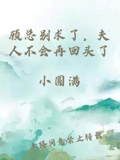 顾总别求了，夫人不会再回头了