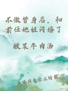 不做替身后，和前任她姐闪婚了